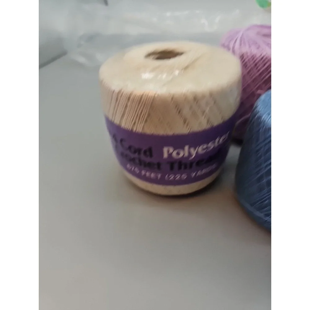 Clarks Big Ball 3 Cord Crochet Thread Assorted Sizes -partial balls‎ Lot Of 5